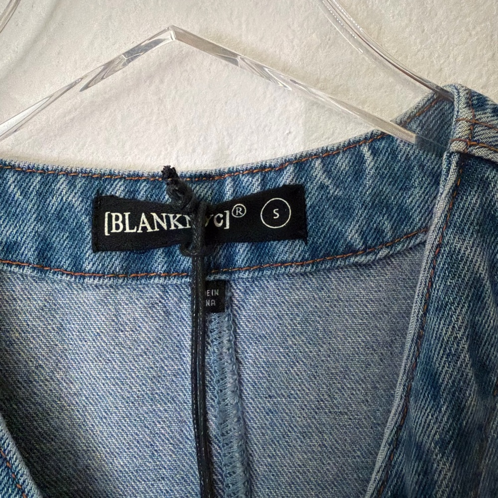 BlankNYC Frayed Demin Jumpsuit - Picture 4 of 5